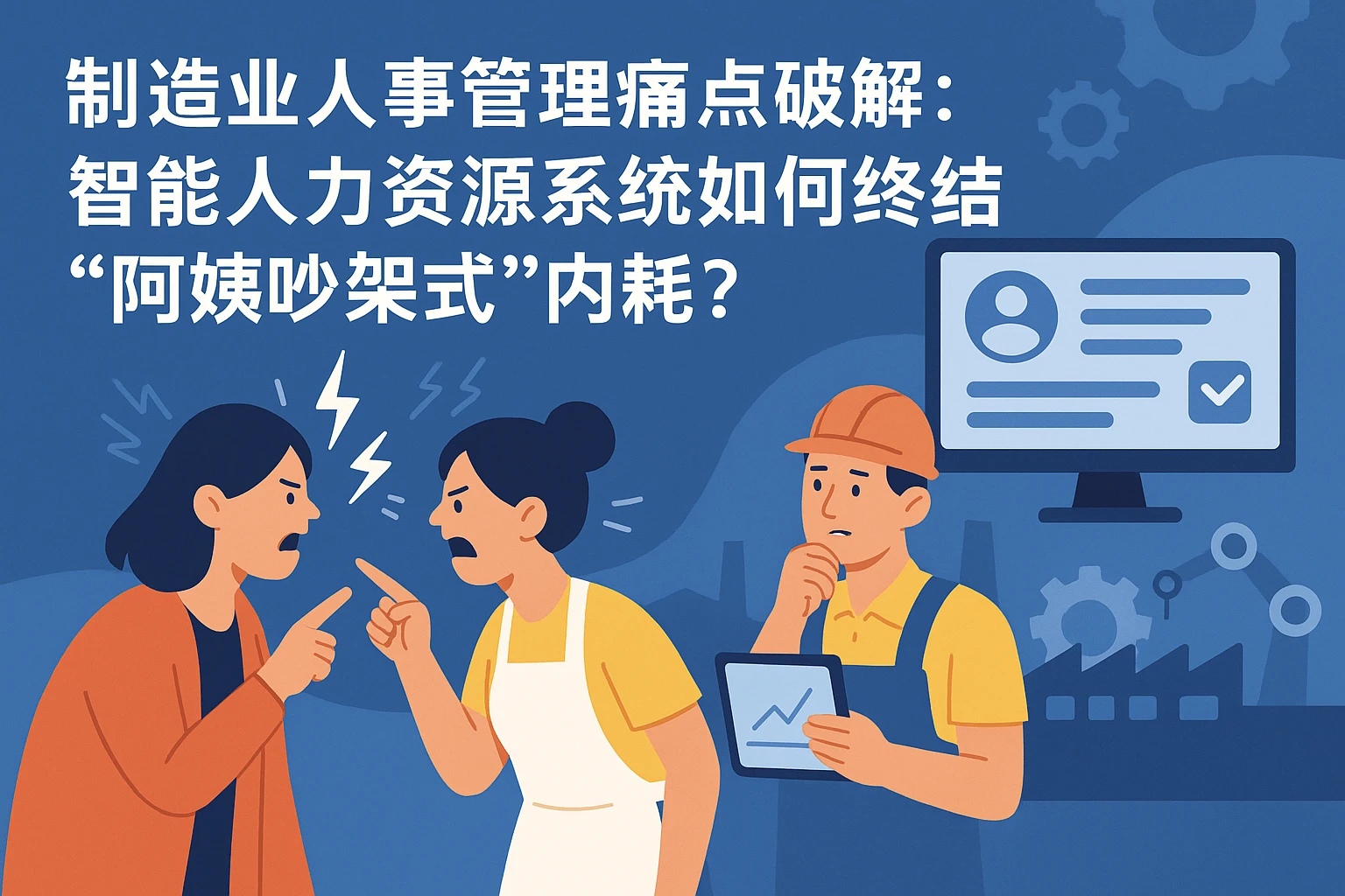 制造业人事管理痛点破解:智能人力资源系统如何终结“阿姨吵架式”内耗?