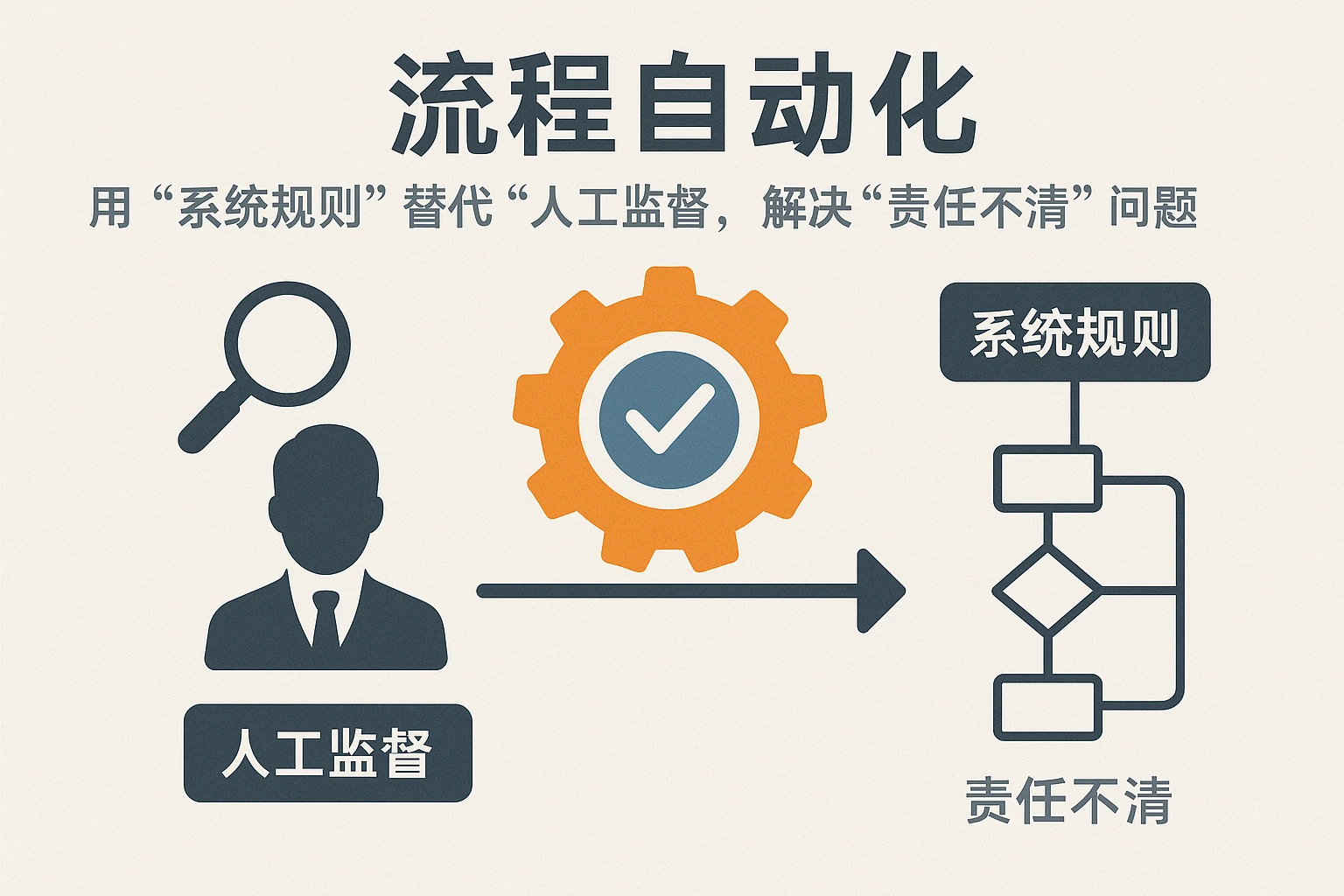 1. 流程自动化：用“系统规则”替代“人工监督”，解决“责任不清”问题