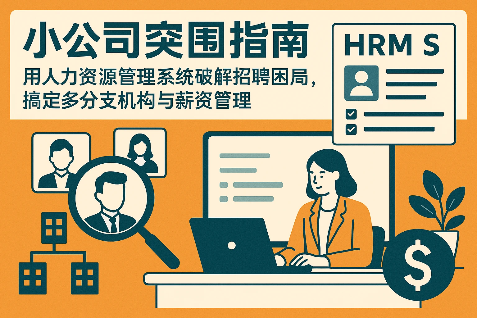 小公司突围指南：用人力资源管理系统破解招聘困局，搞定多分支机构与薪资管理