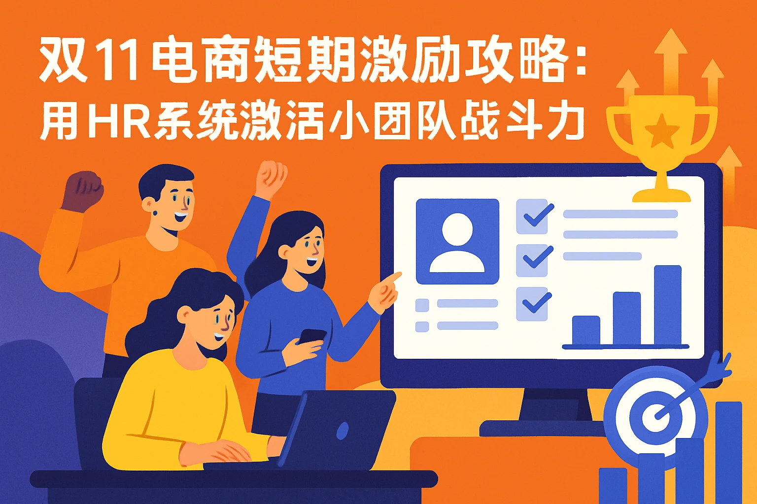 双11电商短期激励攻略：用HR系统激活小团队战斗力