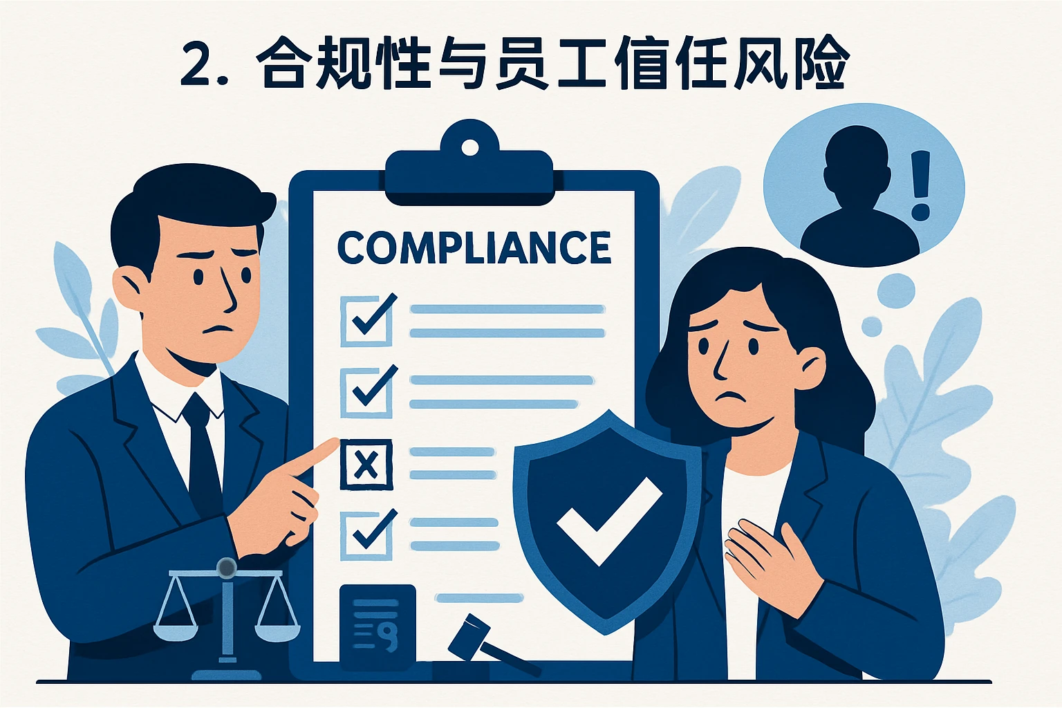2. 合规性与员工信任风险