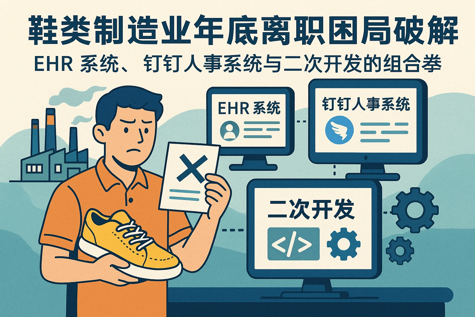 鞋类制造业年底离职困局破解：EHR系统、钉钉人事系统与二次开发的组合拳