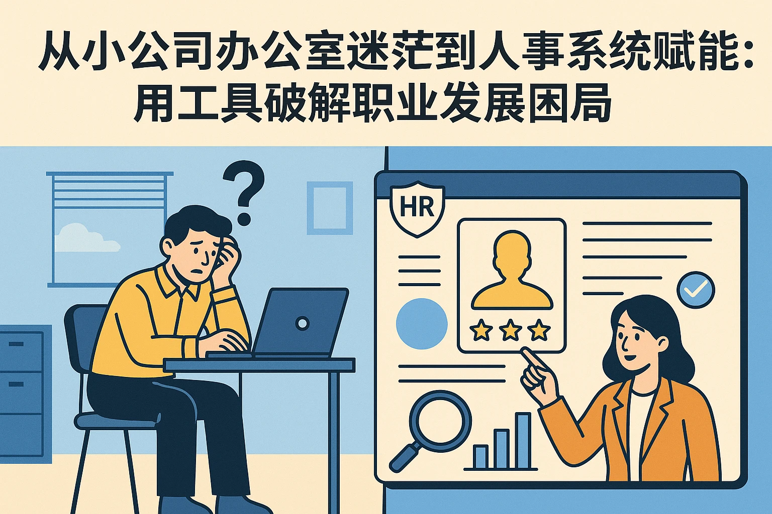 从小公司办公室迷茫到人事系统赋能：用工具破解职业发展困局