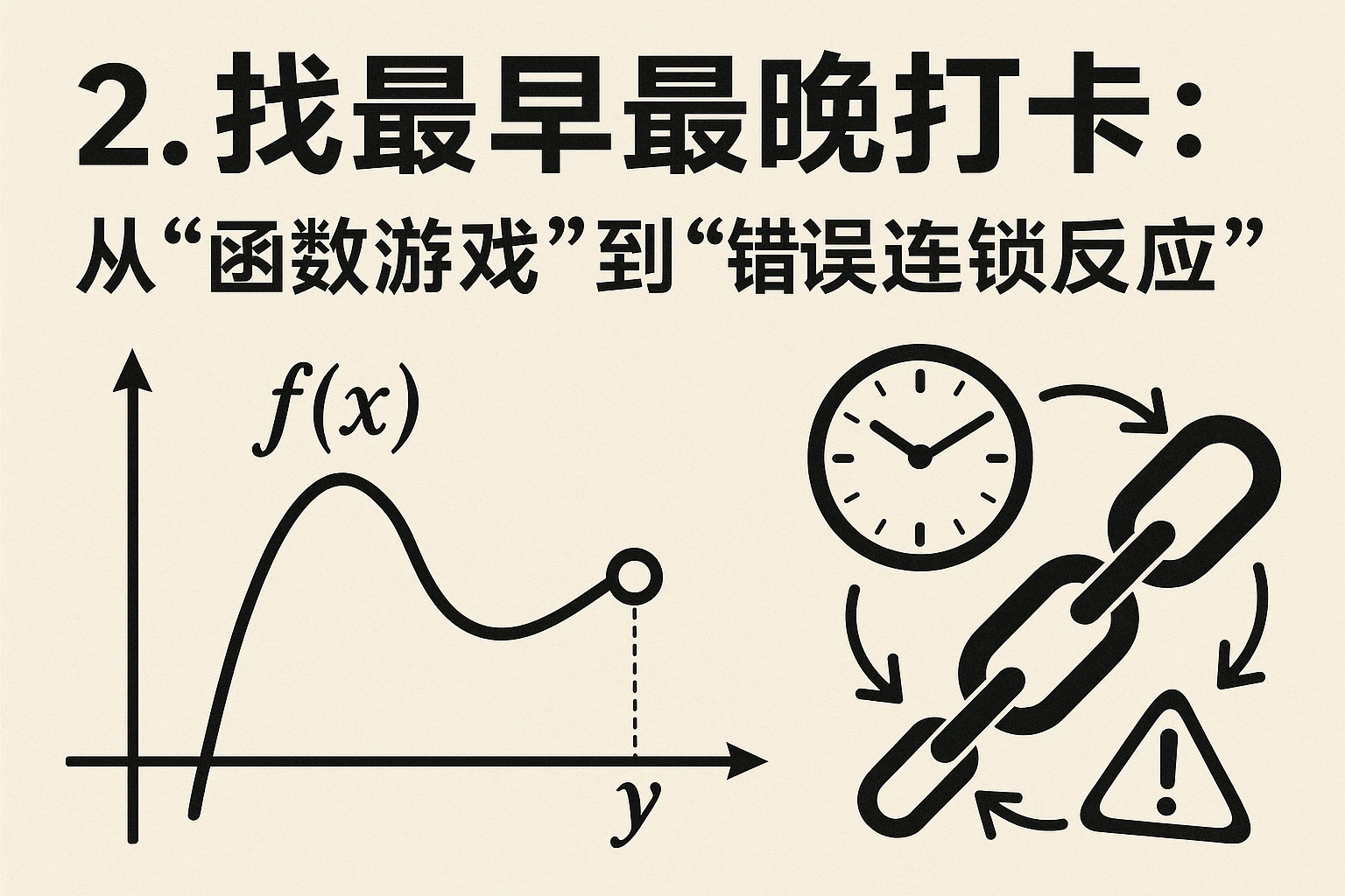 2. 找最早最晚打卡：从“函数游戏”到“错误连锁反应”