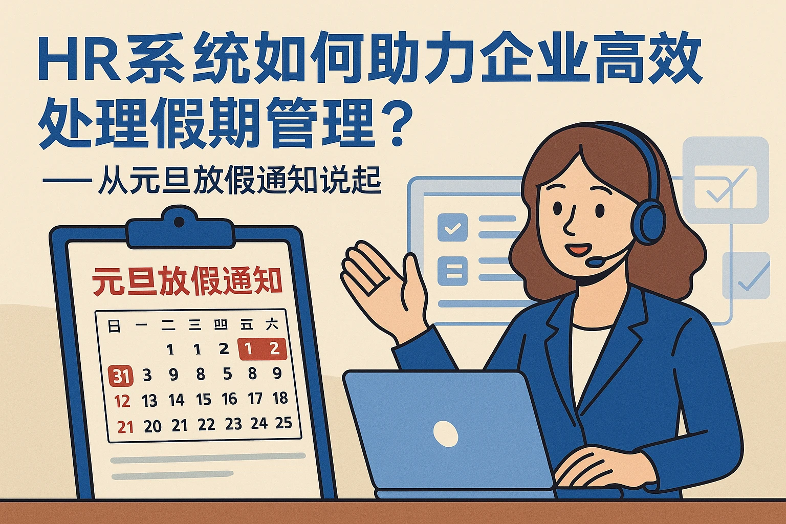 HR系统如何助力企业高效处理假期管理？——从元旦放假通知说起