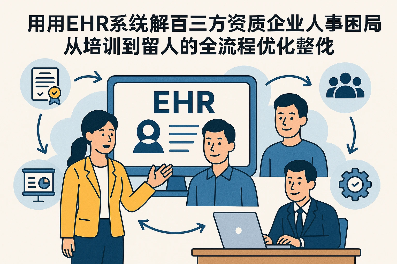 用EHR系统破解第三方资质认证企业人事困局：从培训到留人的全流程优化