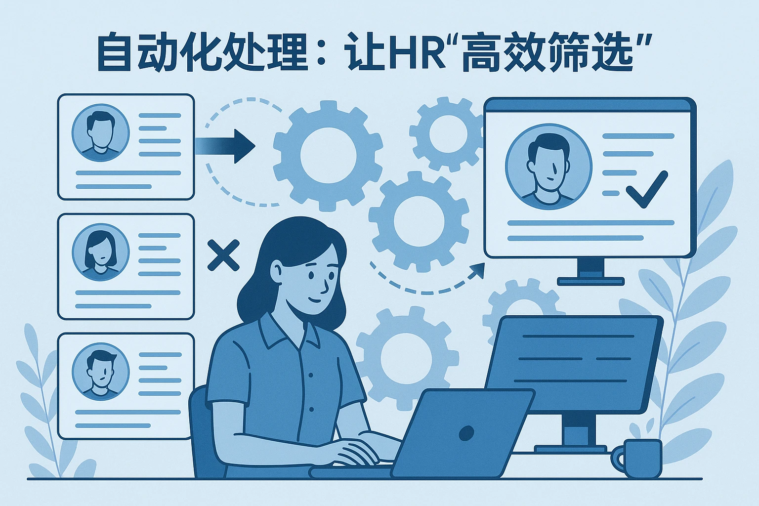 2. 自动化处理：让HR“高效筛选”