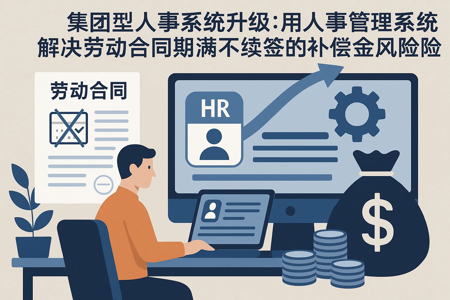 集团型人事系统升级：用人事管理系统解决劳动合同期满不续签的补偿金风险