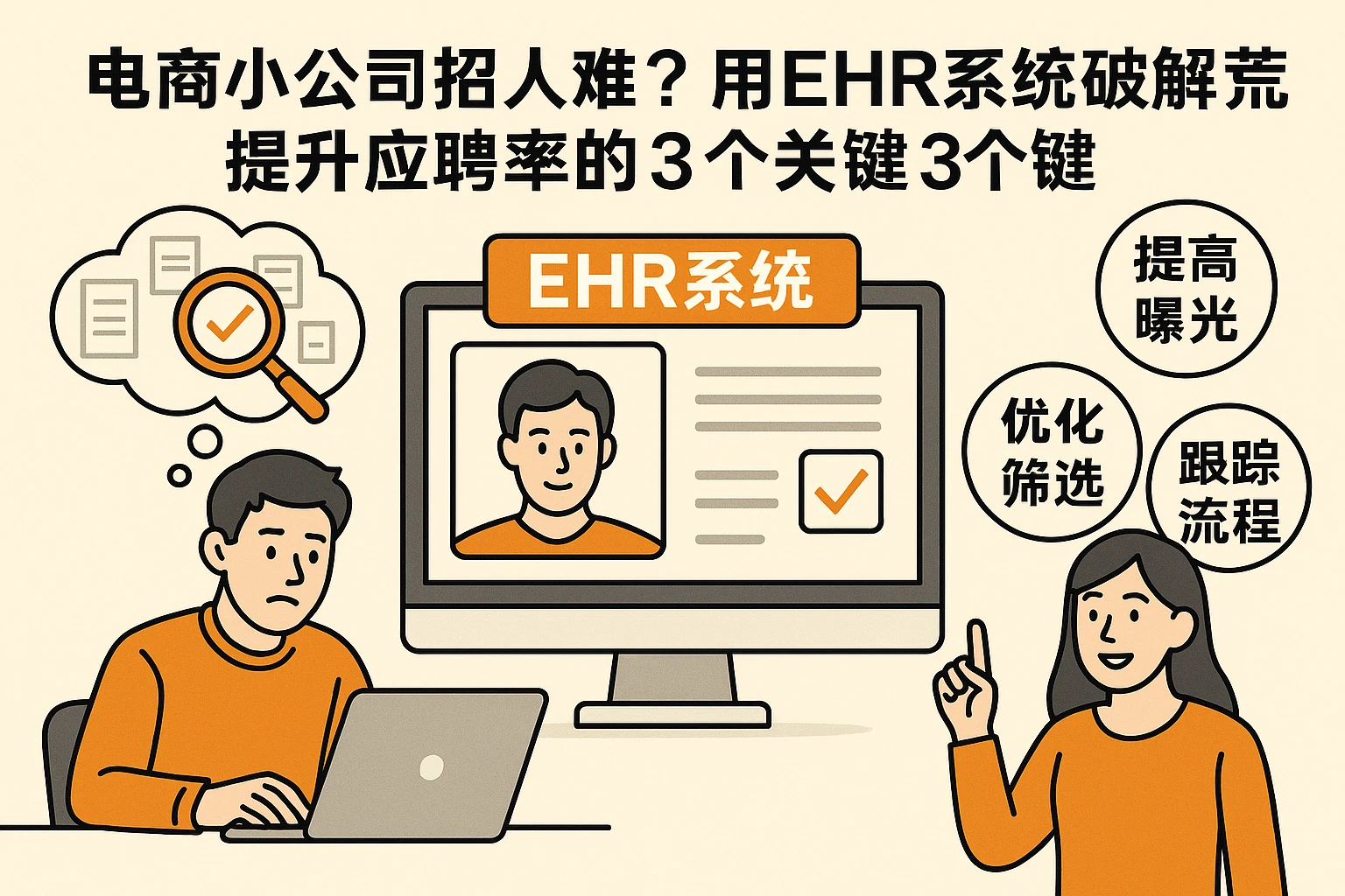 电商小公司招人难？用EHR系统破解简历荒，提升应聘率的3个关键