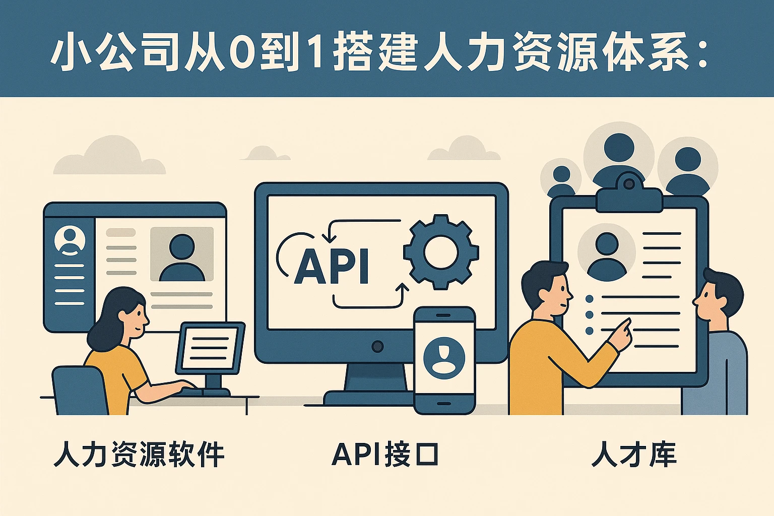 小公司从0到1搭建人力资源体系：人力资源软件、API接口与人才库的核心价值