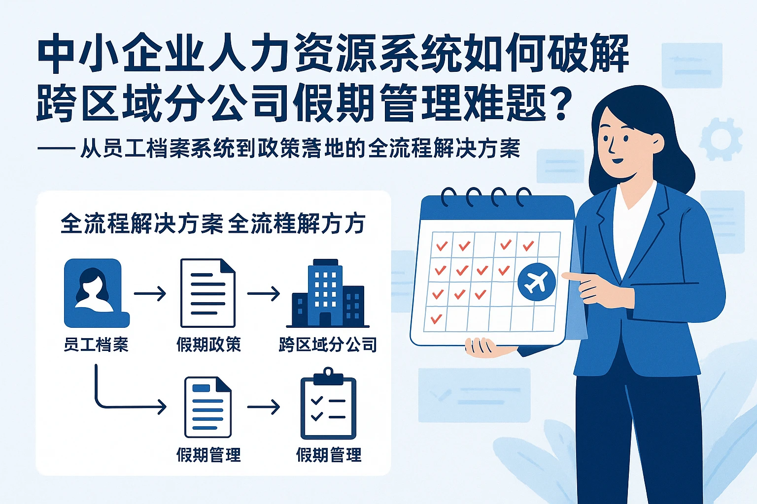 中小企业人力资源系统如何破解跨区域分公司假期管理难题？——从员工档案系统到政策落地的全流程解决方案