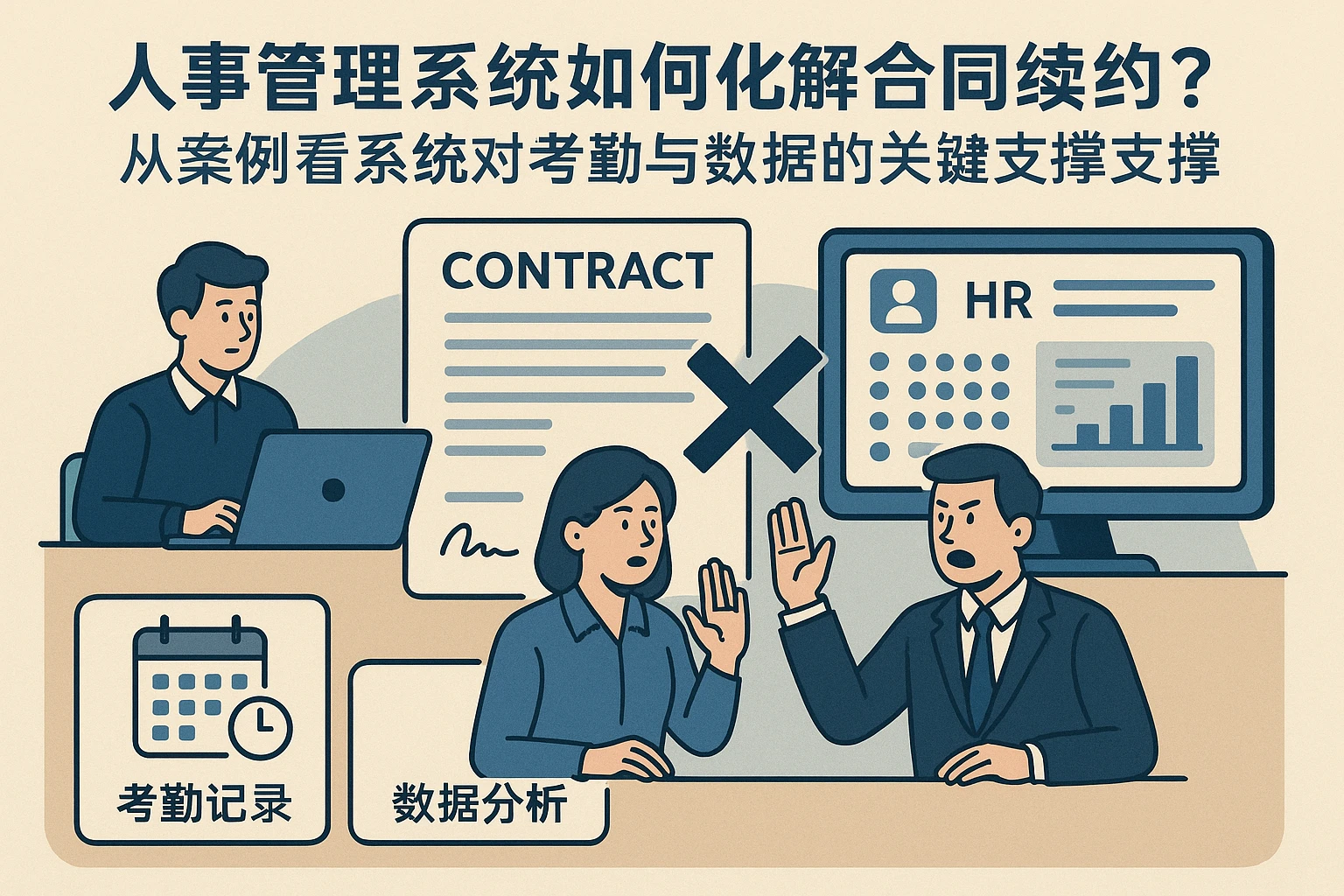 人事管理系统如何化解合同续约纠纷？从案例看系统对考勤与数据的关键支撑