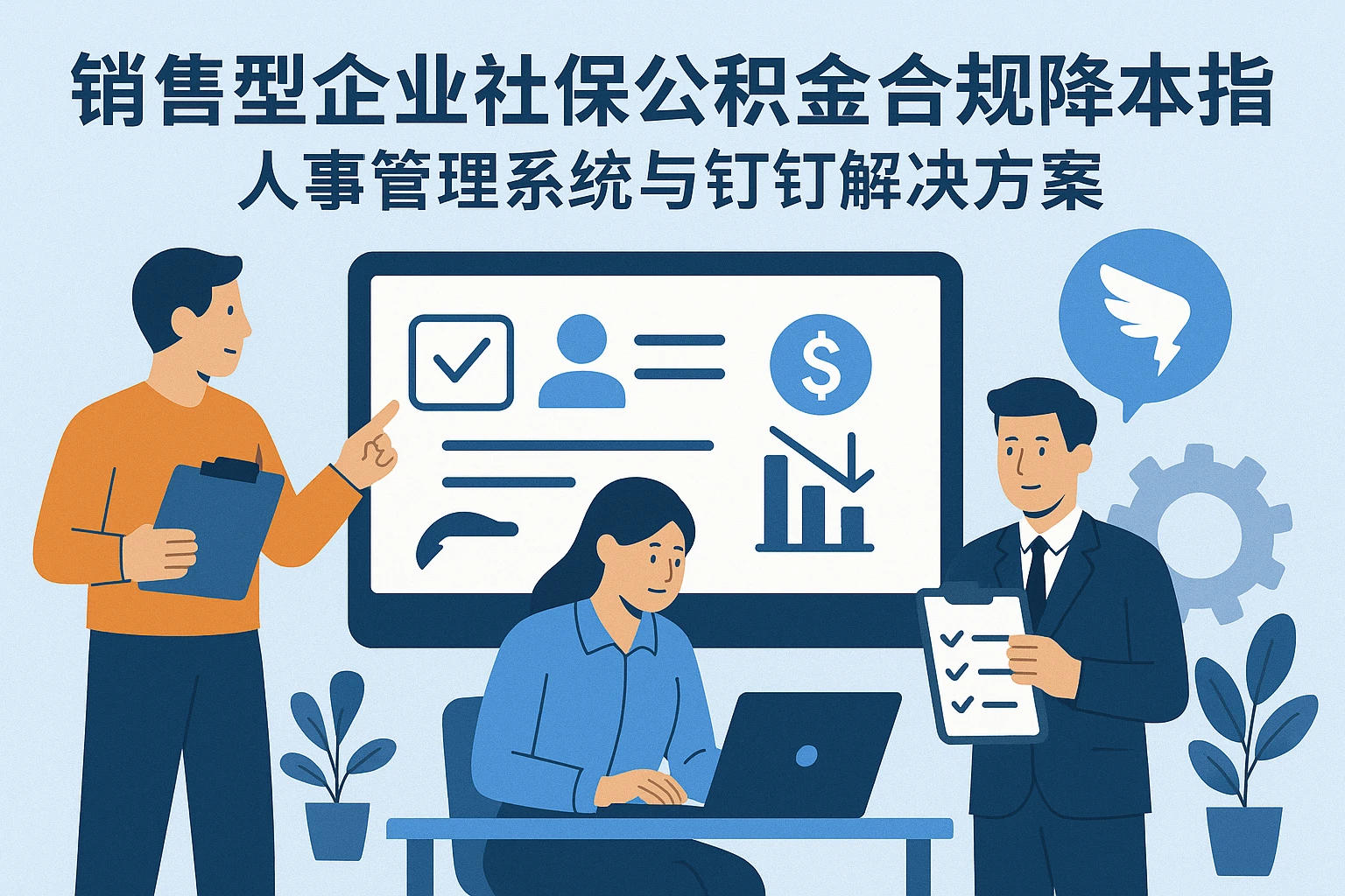 销售型企业社保公积金合规降本指南：人事管理系统与钉钉解决方案