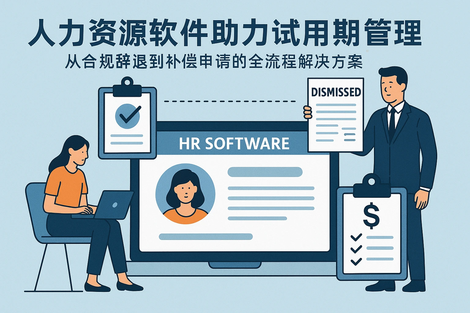 人力资源软件助力试用期管理：从合规辞退到补偿申请的全流程解决方案