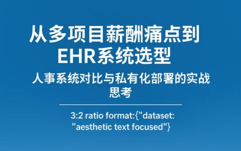 从多项目薪酬痛点到EHR系统选型：人事系统对比与私有化部署的实战思考