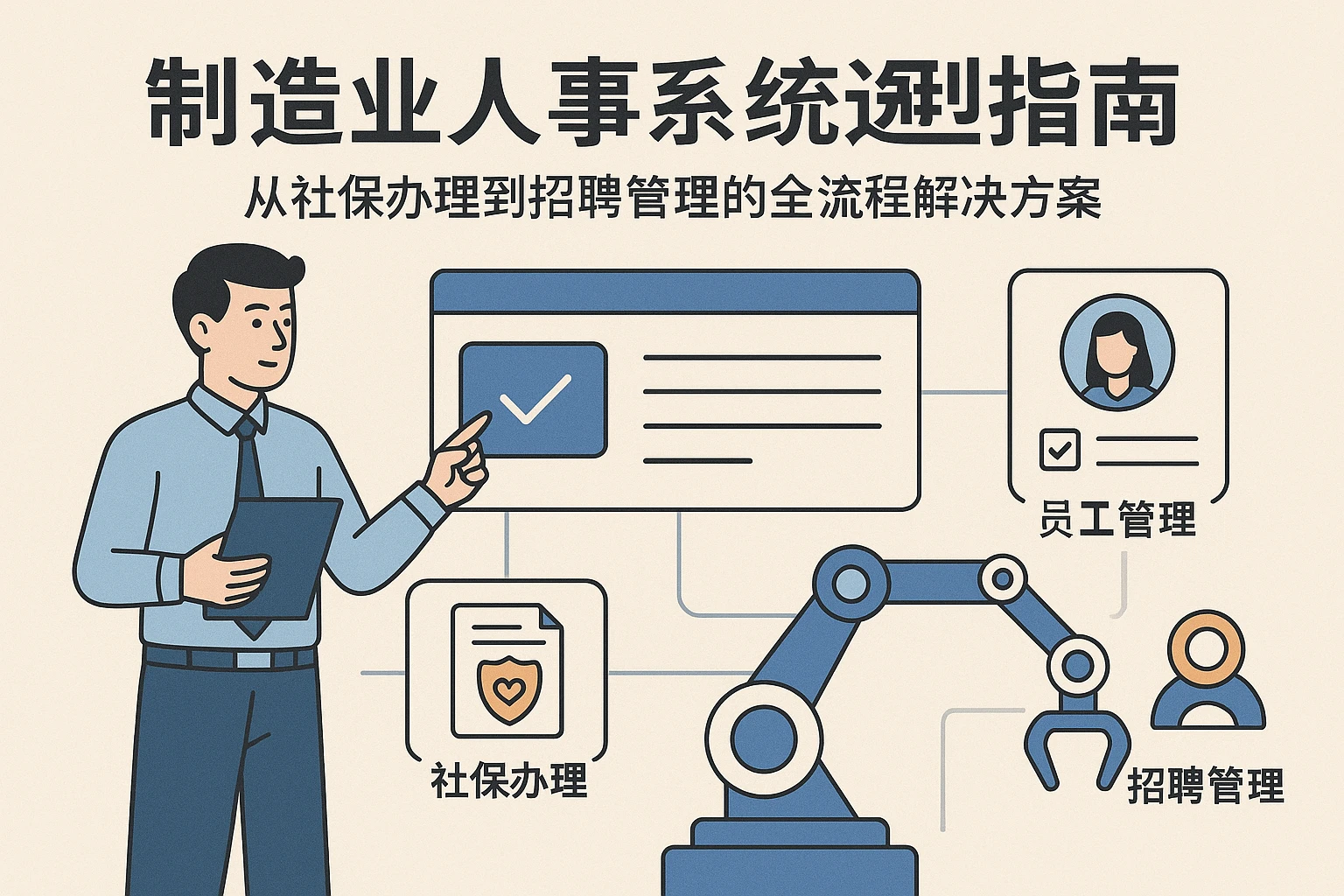 制造业人事系统选型指南：从社保办理到招聘管理的全流程解决方案