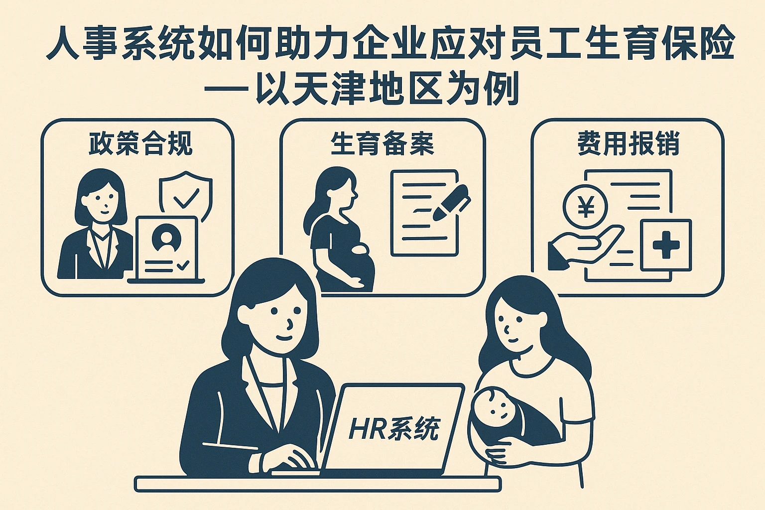 人事系统如何助力企业应对员工生育保险问题？——以天津地区为例