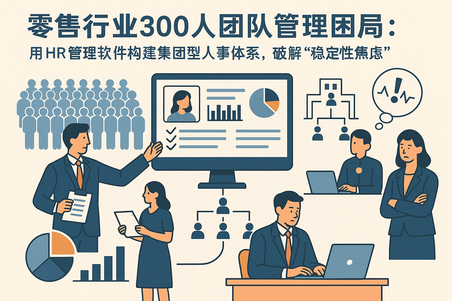 零售行业300人团队管理困局：用HR管理软件构建集团型人事体系，破解“稳定性焦虑”