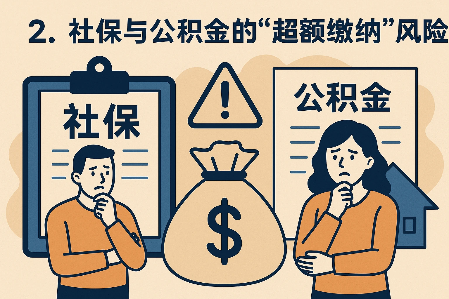 2. 社保与公积金的“超额缴纳”风险