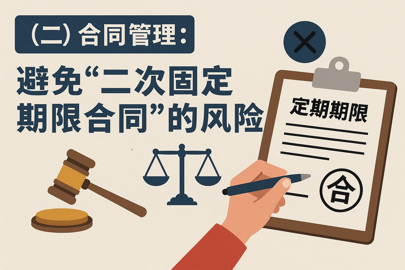 （二）合同管理：避免“二次固定期限合同”的风险