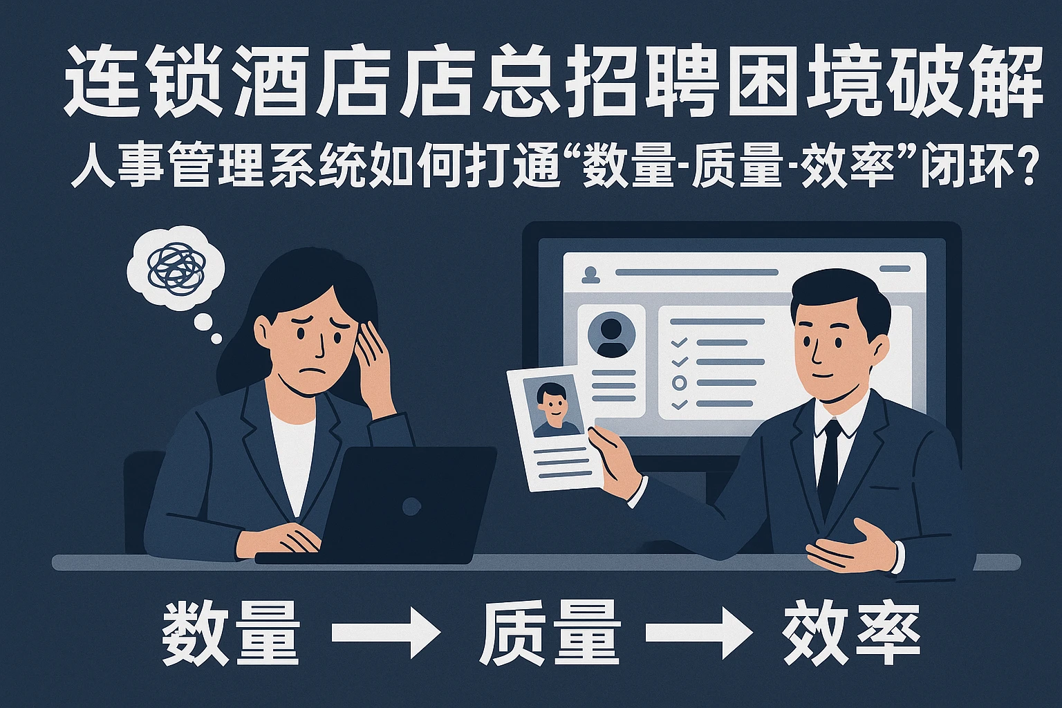 连锁酒店店总招聘困境破解：人事管理系统如何打通“数量-质量-效率”闭环？