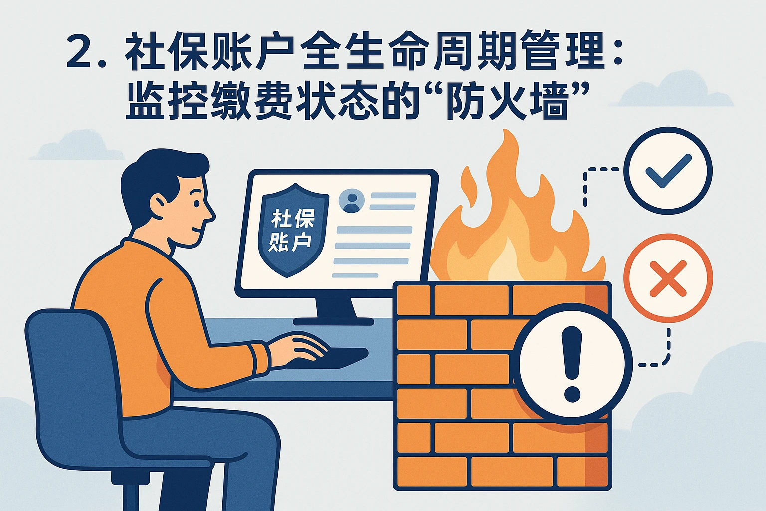 2. 社保账户全生命周期管理：监控缴费状态的“防火墙”