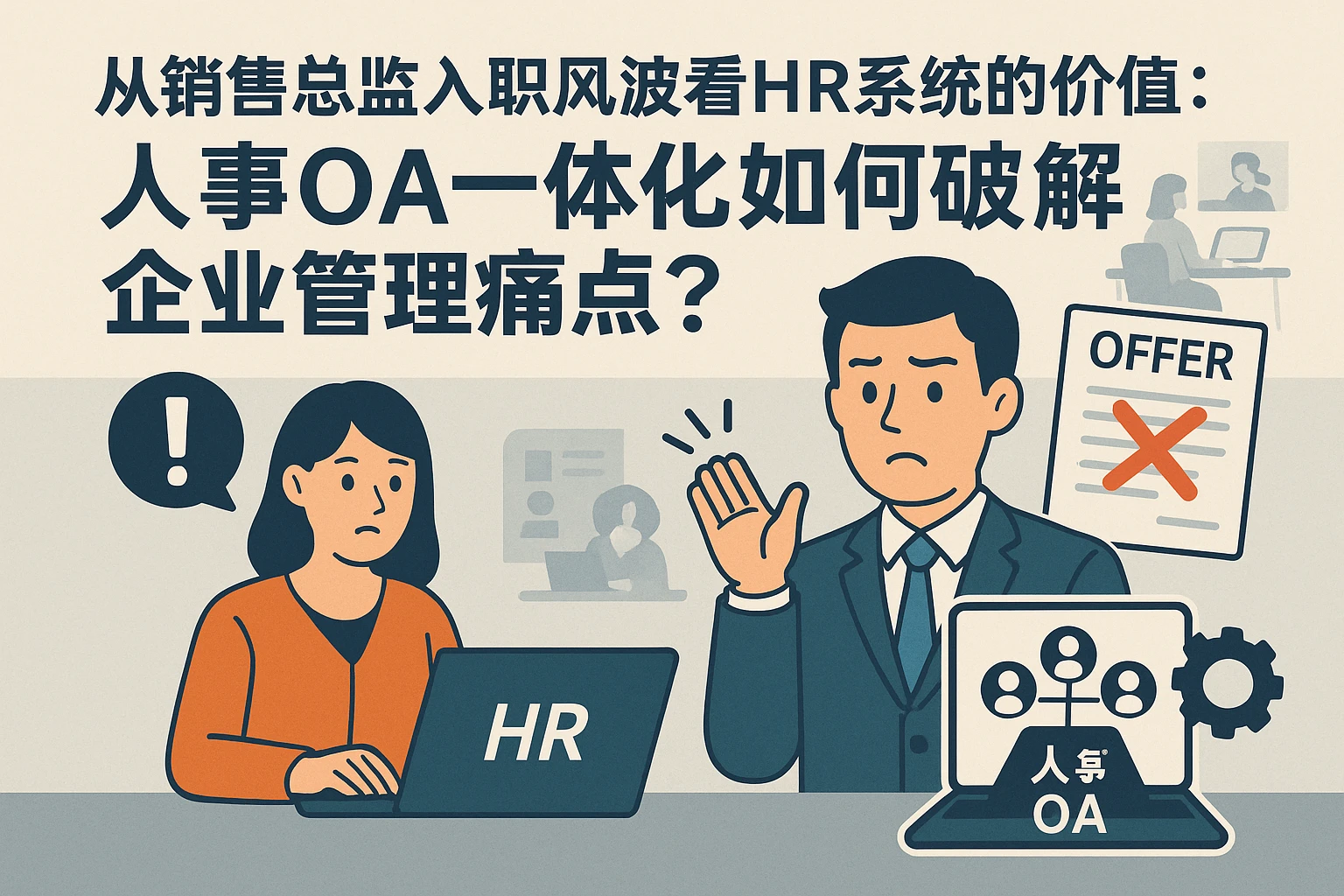 从销售总监入职风波看HR系统的价值：人事OA一体化如何破解企业管理痛点？