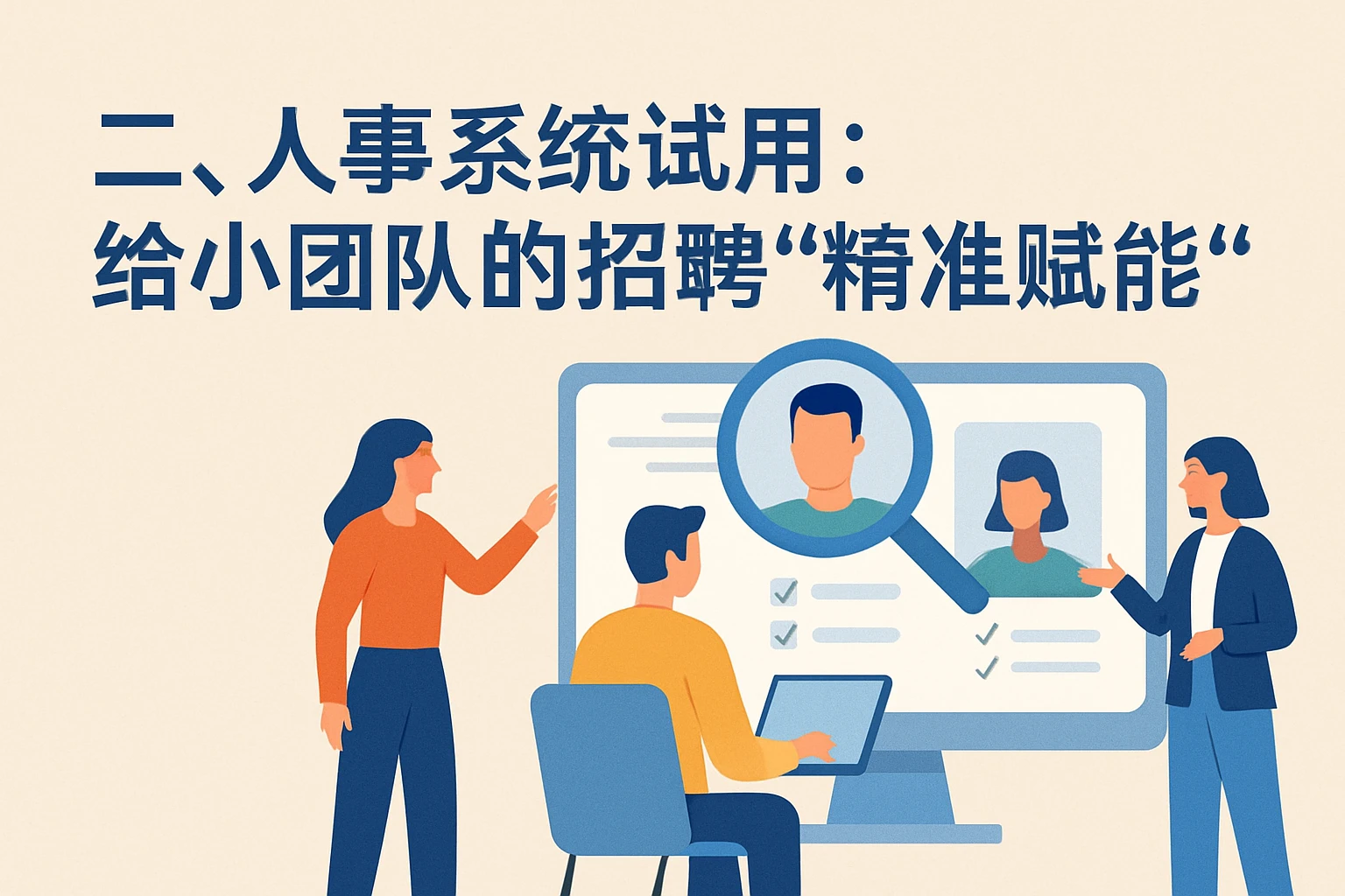 二、人事系统试用：给小团队的招聘“精准赋能”