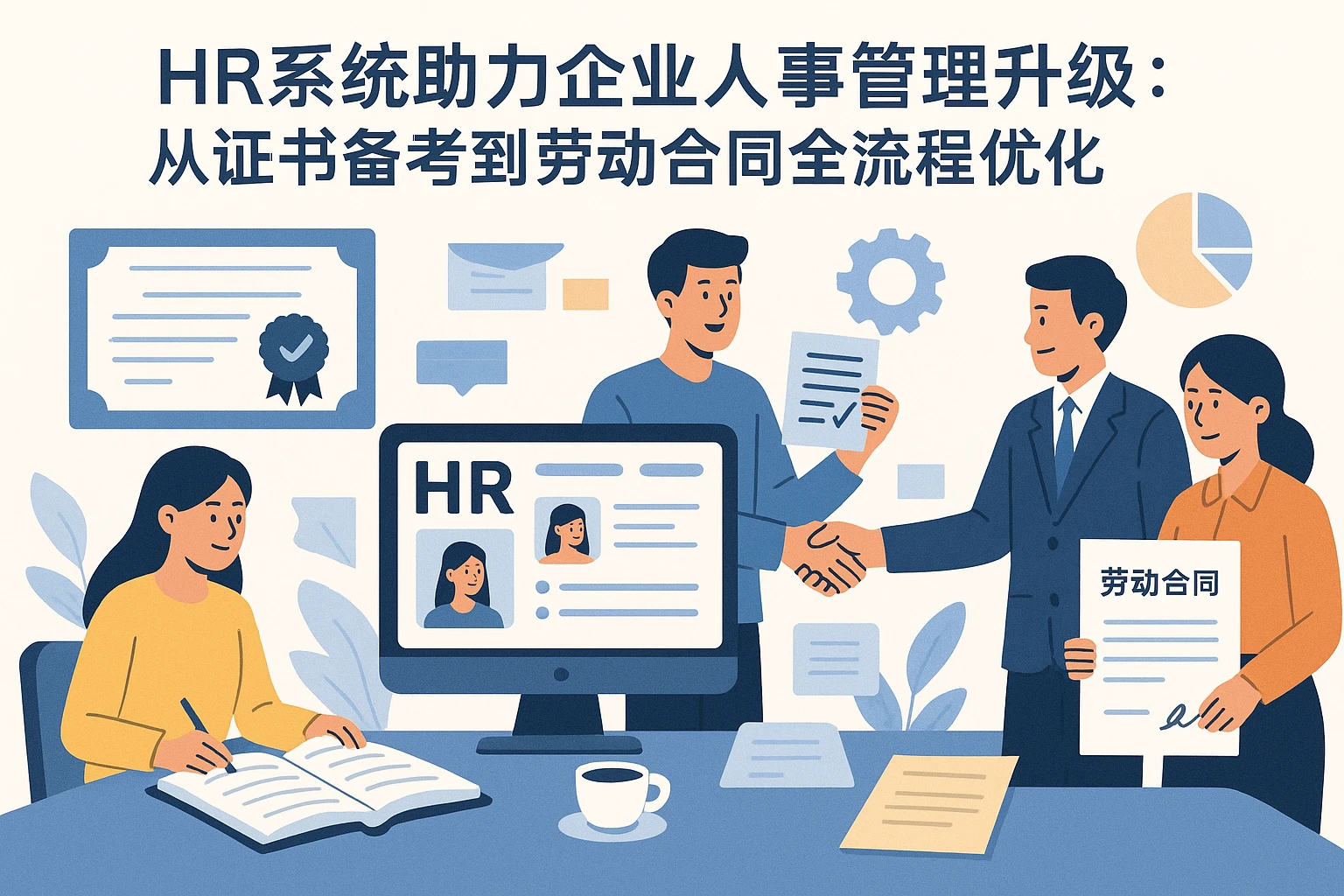 HR系统助力企业人事管理升级：从证书备考到劳动合同全流程优化