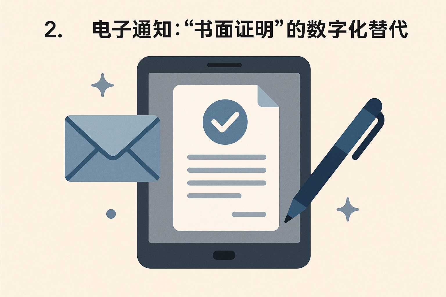 2. 电子通知：“书面证明”的数字化替代