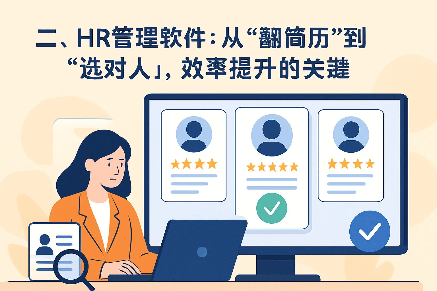 二、HR管理软件：从“翻简历”到“选对人”，效率提升的关键
