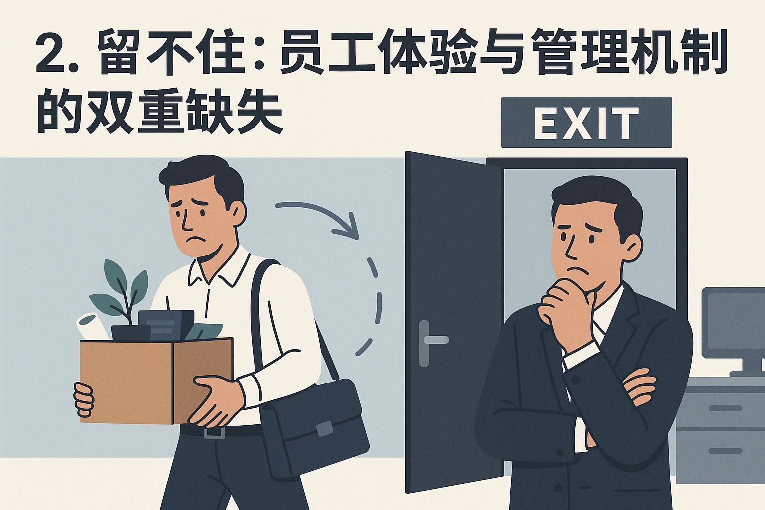 2. 留不住：员工体验与管理机制的双重缺失