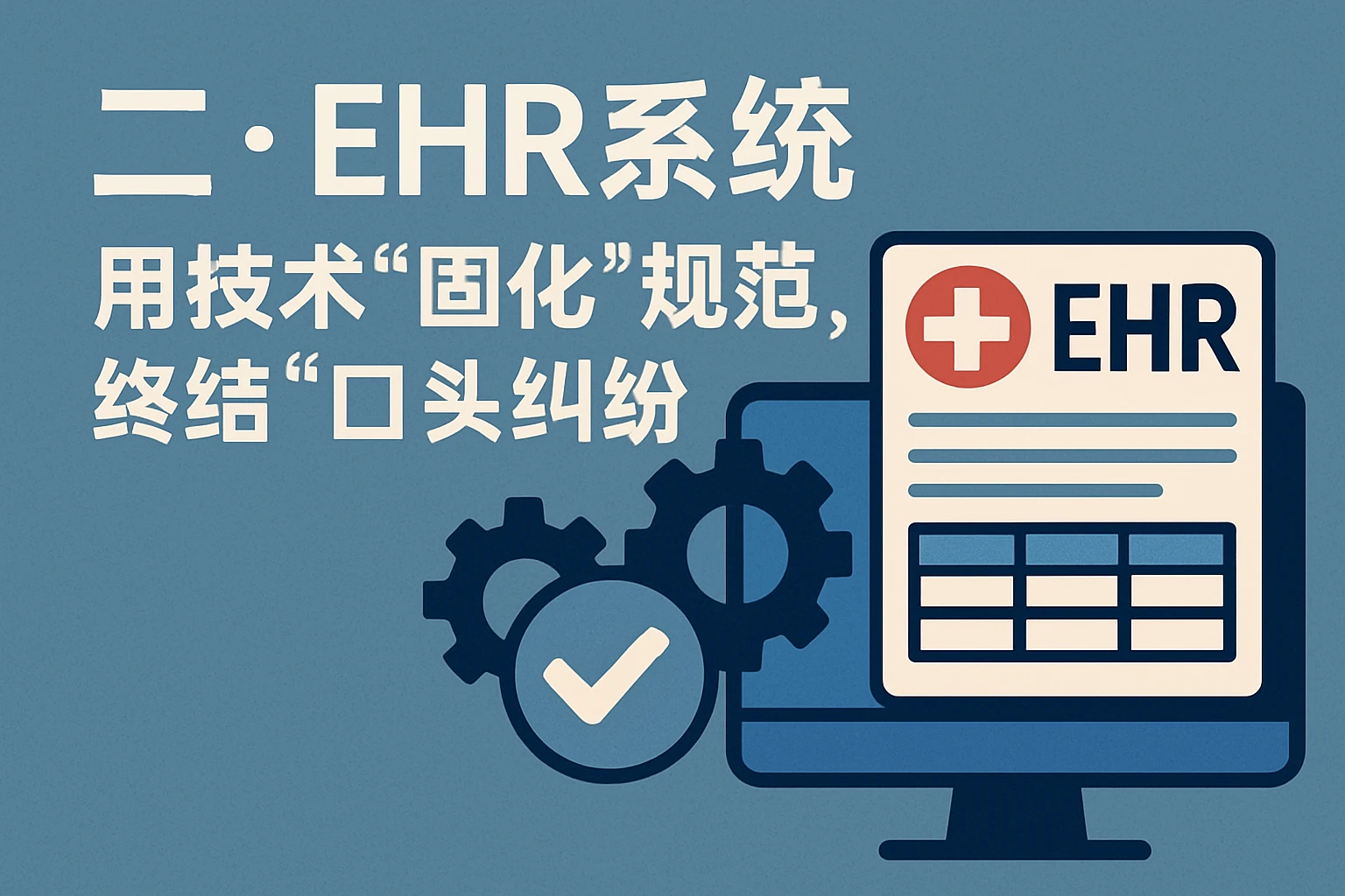 二、EHR系统：用技术“固化”规范，终结“口头纠纷”