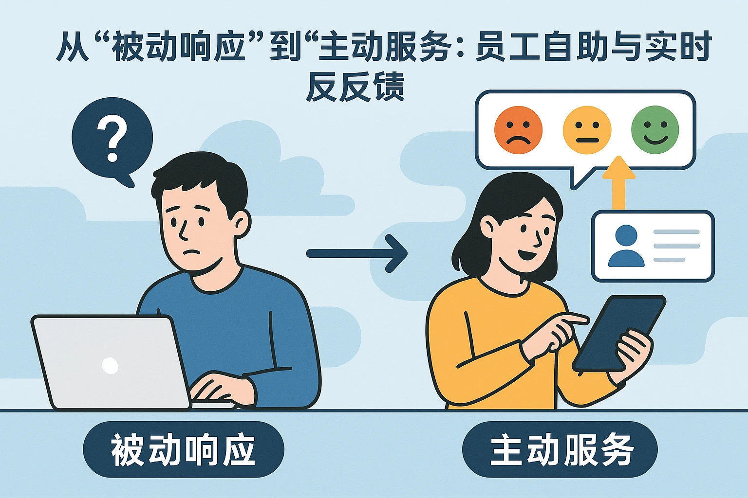 2. 从“被动响应”到“主动服务：员工自助与实时反馈