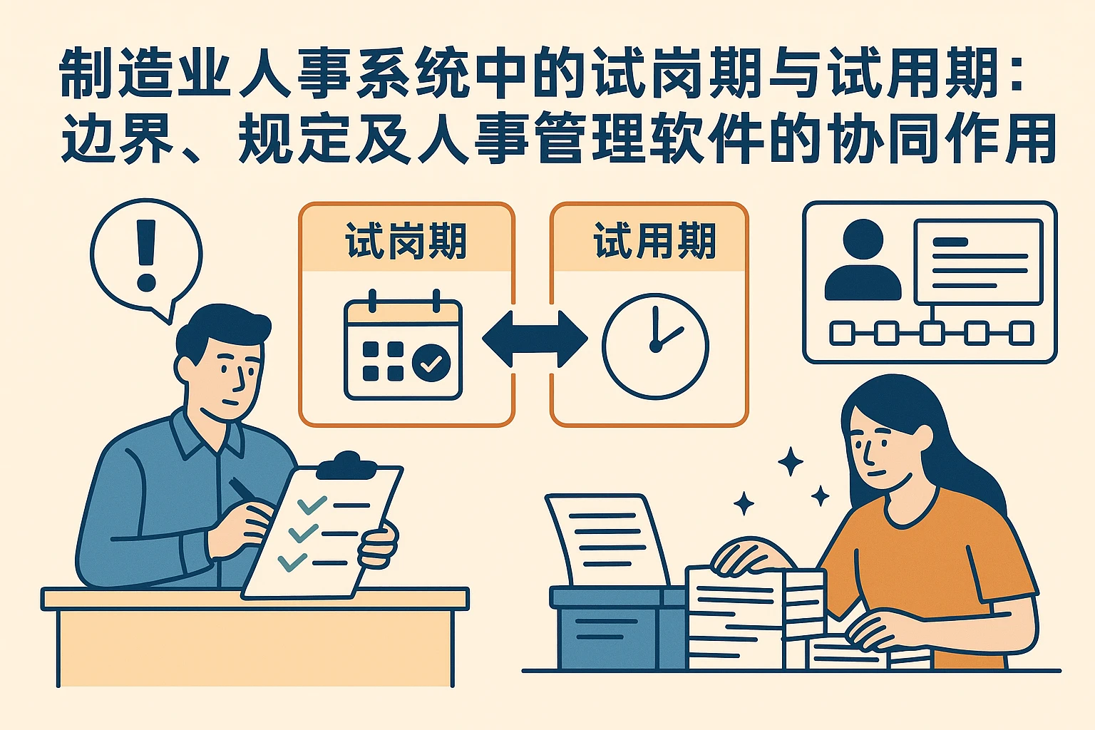 制造业人事系统中的试岗期与试用期：边界、规定及人事管理软件的协同作用