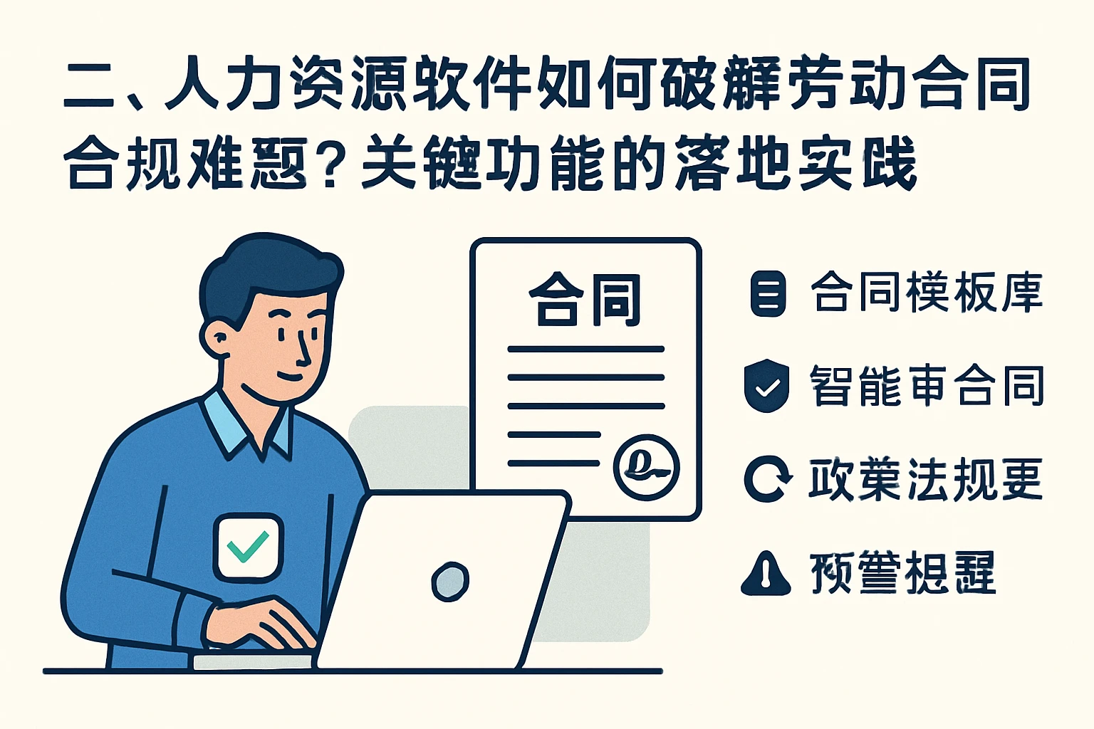 二、人力资源软件如何破解劳动合同合规难题？关键功能的落地实践