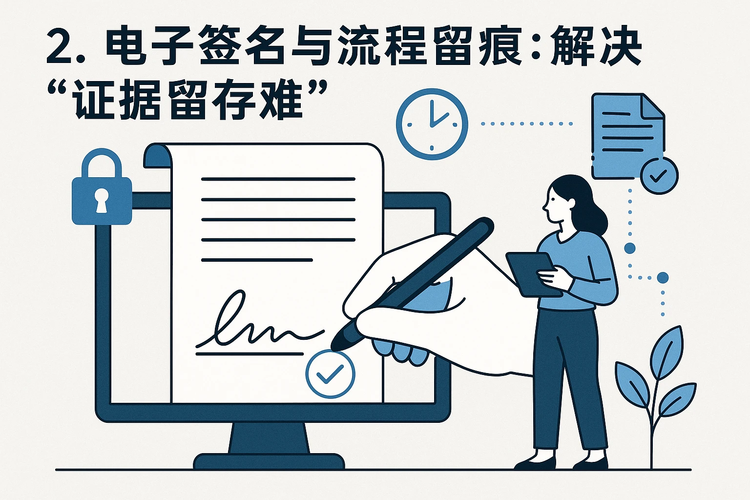 2. 电子签名与流程留痕：解决“证据留存难”