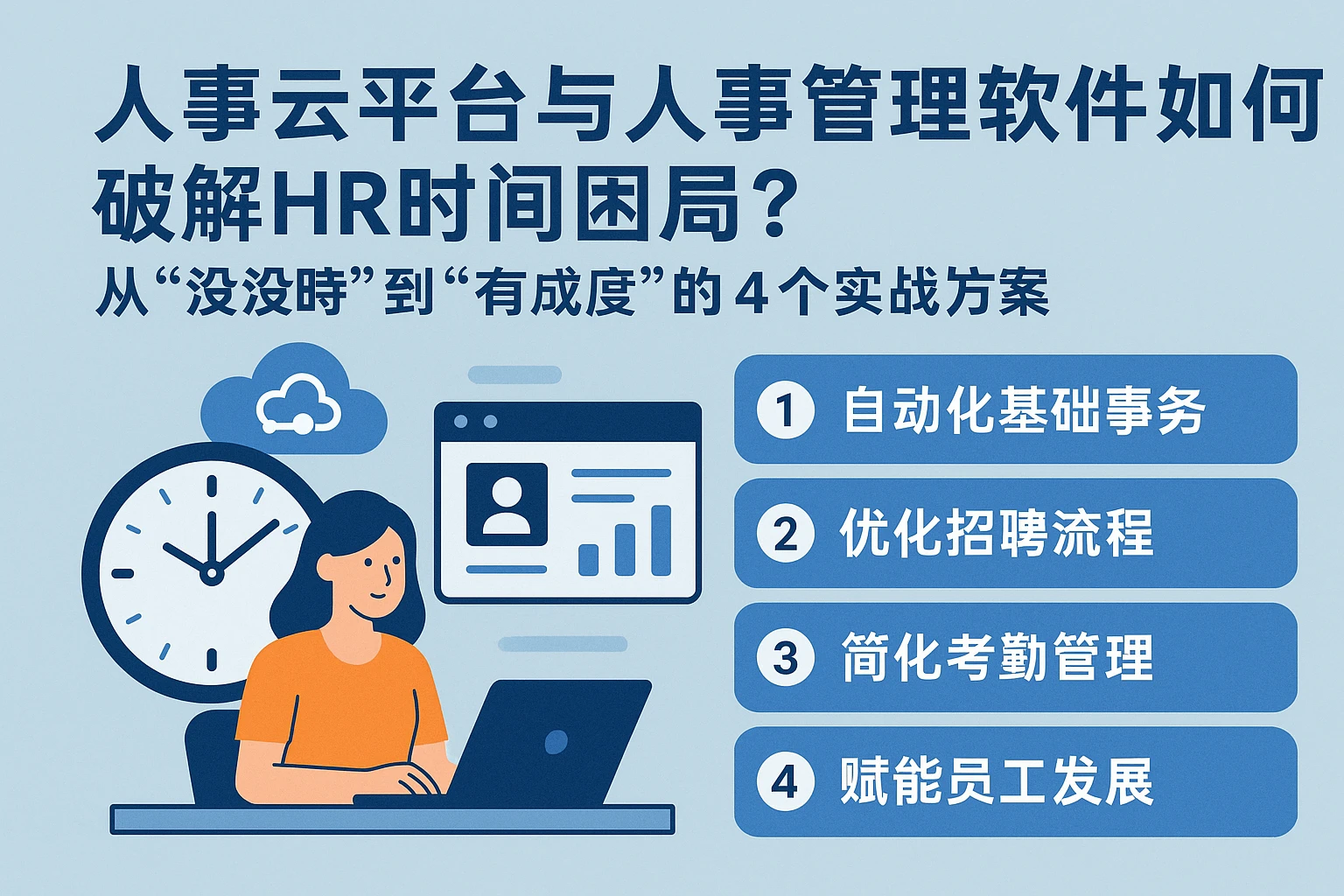 人事云平台与人事管理软件如何破解HR时间困局？从“没时间”到“有成果”的4个实战方案