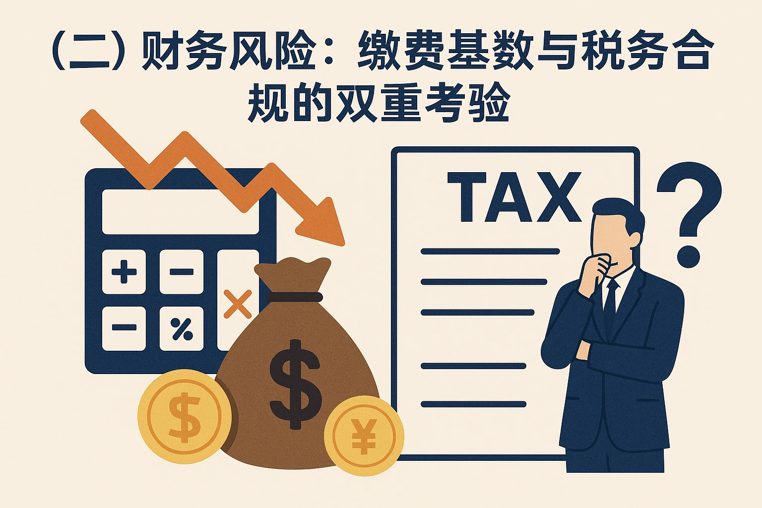 （二）财务风险：缴费基数与税务合规的双重考验