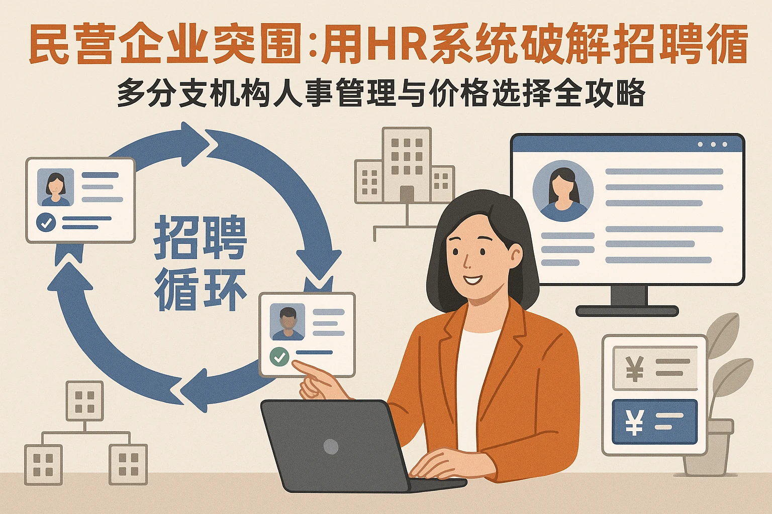民营企业突围：用HR系统破解招聘循环，多分支机构人事管理与价格选择全攻略