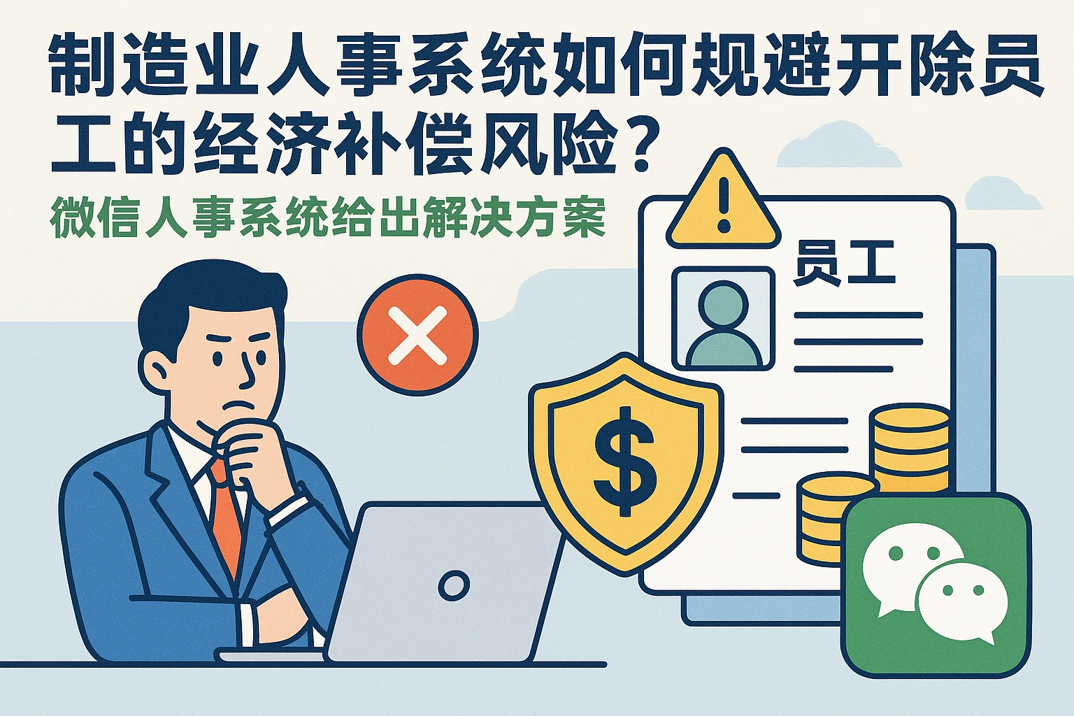 制造业人事系统如何规避开除员工的经济补偿风险？微信人事系统给出解决方案