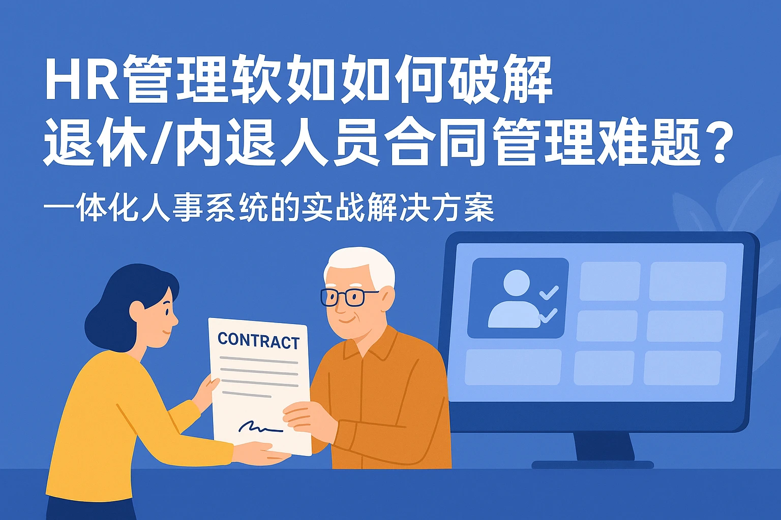HR管理软件如何破解退休/内退人员合同管理难题？一体化人事系统的实战解决方案