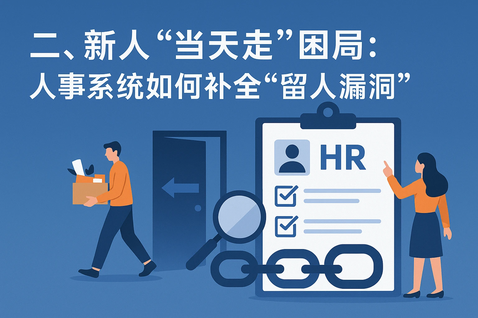 二、新人“当天走”困局：人事系统如何补全“留人漏洞”