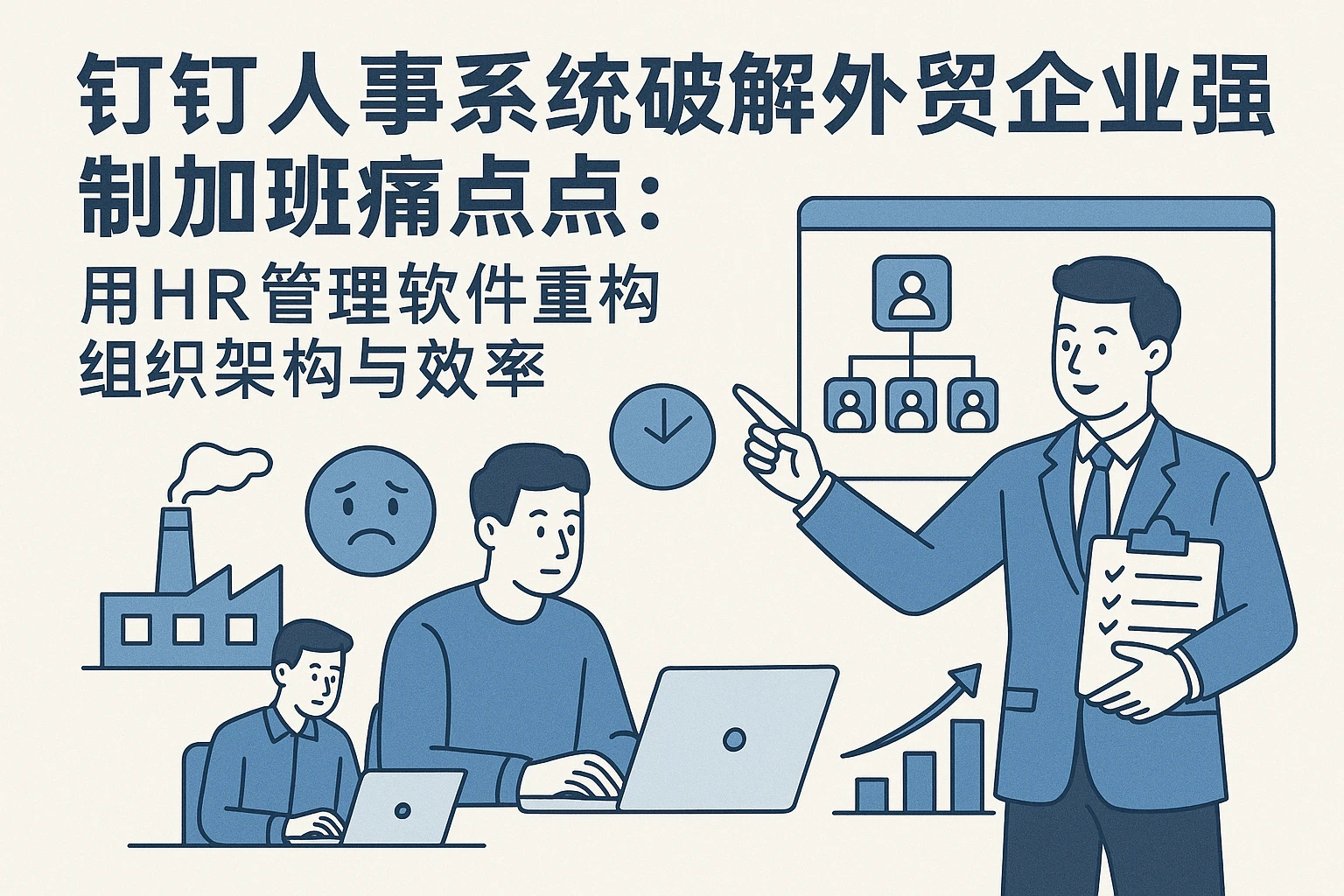 钉钉人事系统破解外贸企业强制加班痛点：用HR管理软件重构组织架构与效率