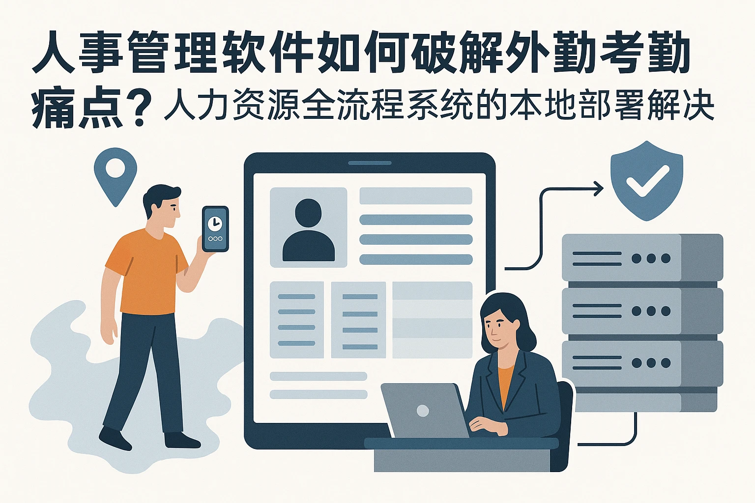 人事管理软件如何破解外勤考勤痛点？人力资源全流程系统的本地部署解决方案