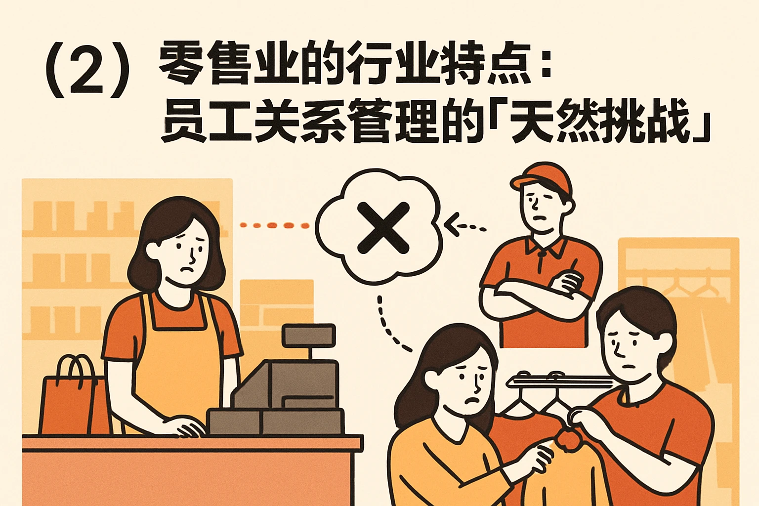 （2）零售业的行业特点：员工关系管理的“天然挑战”