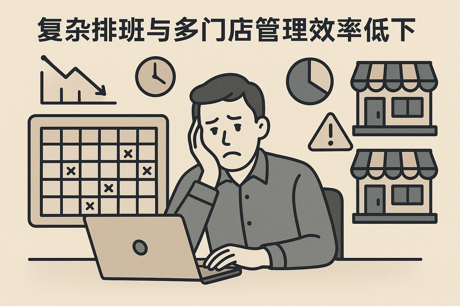 2. 复杂排班与多门店管理效率低下