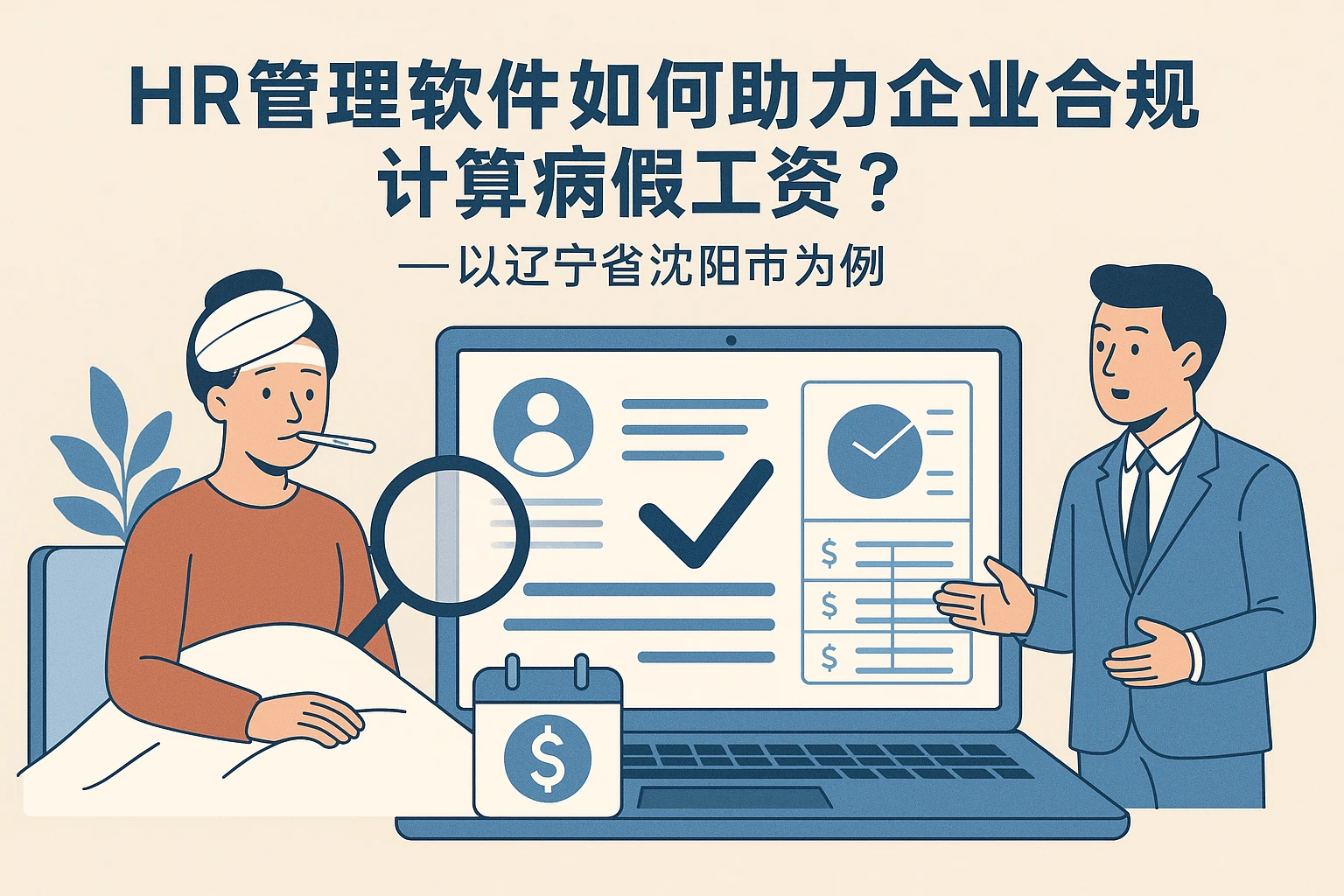 HR管理软件如何助力企业合规计算病假工资？——以辽宁省沈阳市为例