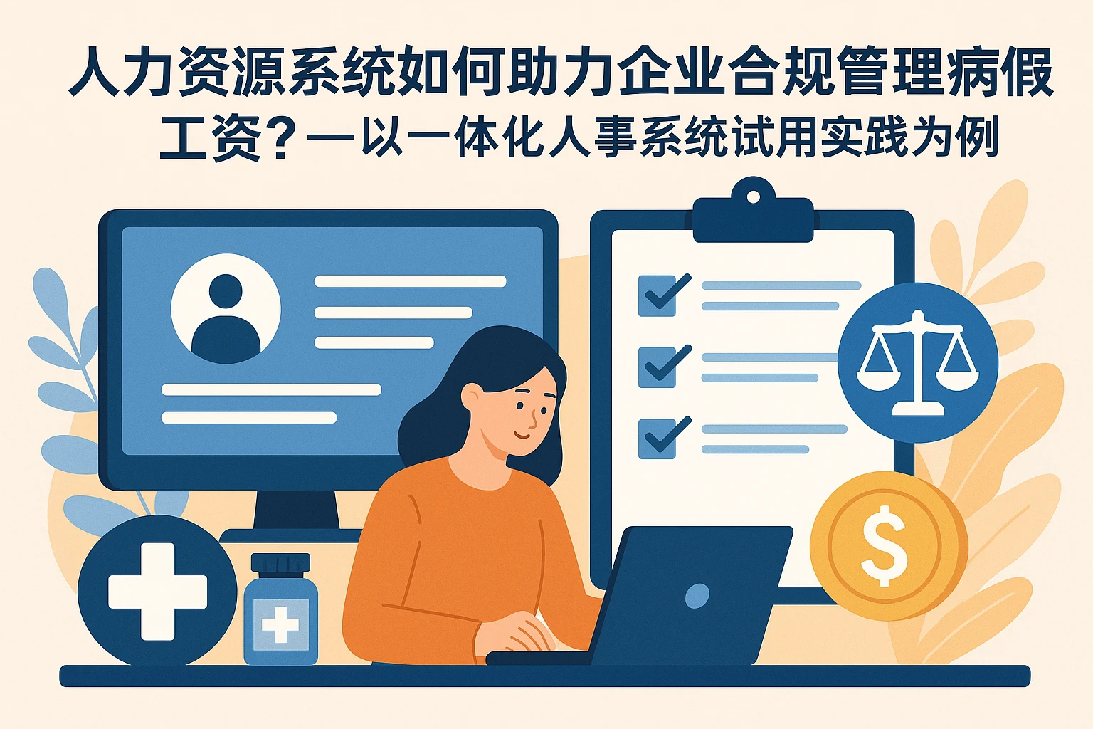 人力资源系统如何助力企业合规管理病假工资？——以一体化人事系统试用实践为例