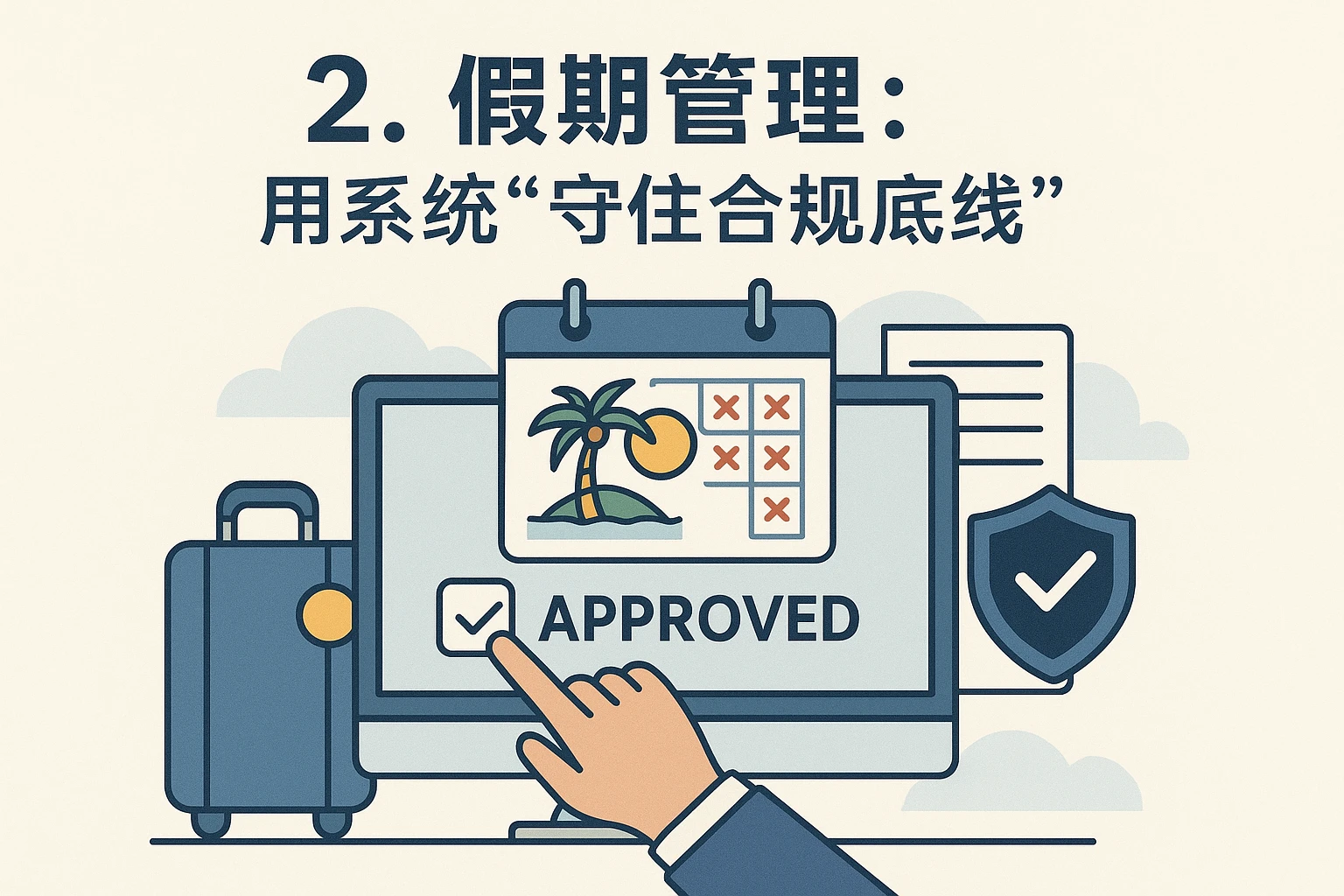 2. 假期管理：用系统“守住合规底线”